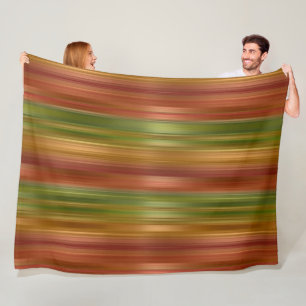Red and Green Striped Fleece Blanket