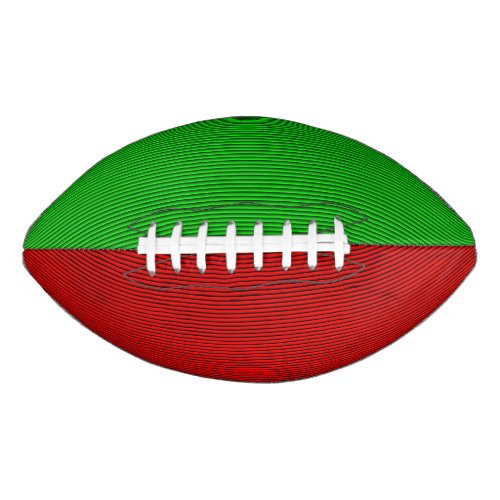 Red And Green Striped Football