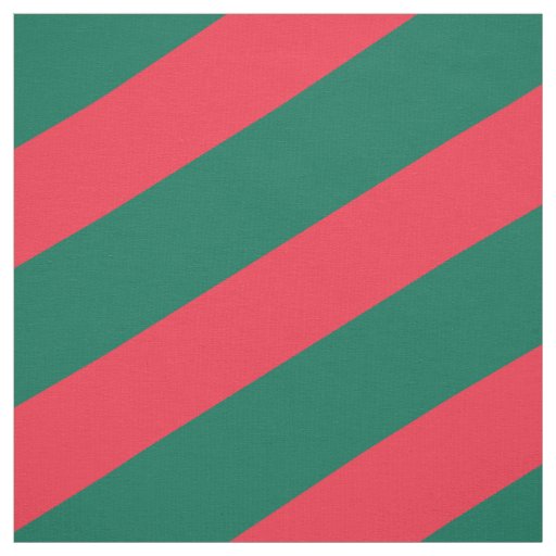 Red and green striped pattern fabric