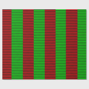 Red and Green Striped Wrapping Paper