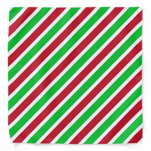 Red and Green Stripes Bandana