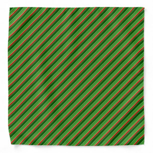 Red and Green Stripes Bandana