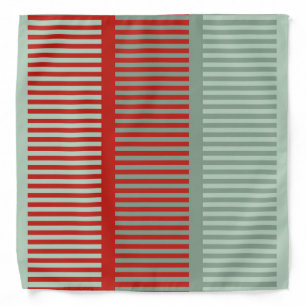 Red and Green Stripes Bandana