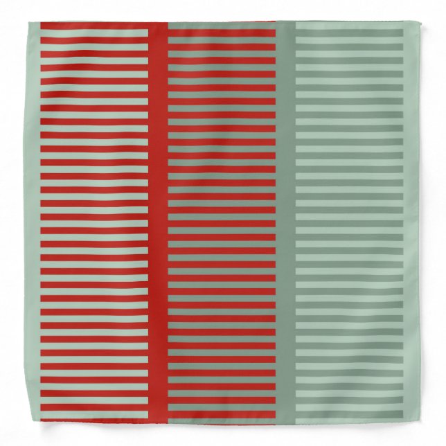 Red and Green Stripes Bandana (Front)