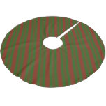 Red and Green Stripes Brushed Polyester Tree Skirt