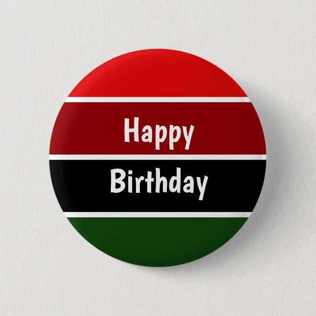 Red And Green Stripes Button (Front)