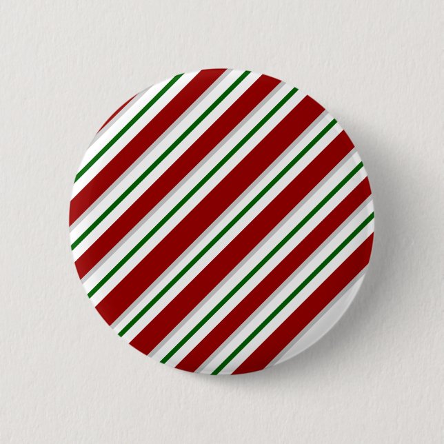 Red and Green Stripes Button (Front)