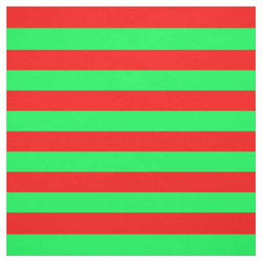 Red and Green Stripes Design  Fabric