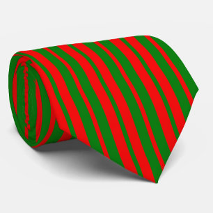 Red and Green Stripes Design  Neck Tie