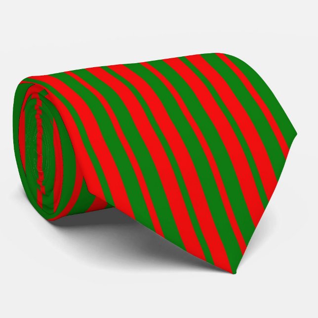 Red and Green Stripes Design  Neck Tie (Creator Uploaded)