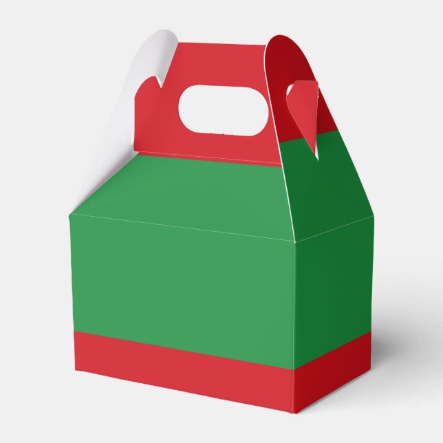 Red and green stripes favor boxes (Front Side)