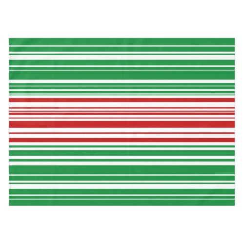 Red and Green Stripes Tablecloth