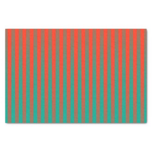 Red and Green Stripes Tissue Paper