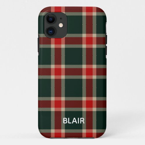 Red and Green Tartan Phone Case