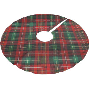 Red and Green Tartan Plaid Brushed Polyester Tree Skirt