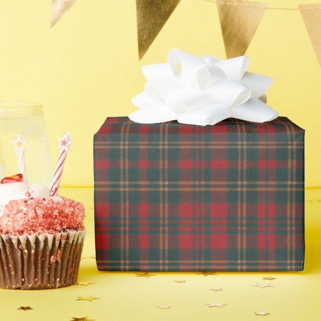 Red and Green Tartan Plaid Wrapping Paper (Birthday Party)