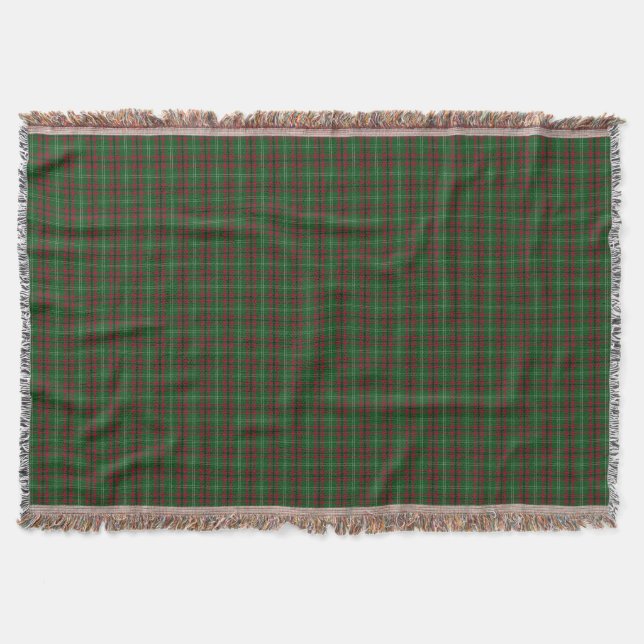 Red and Green Tartan Throw Blanket (Front)