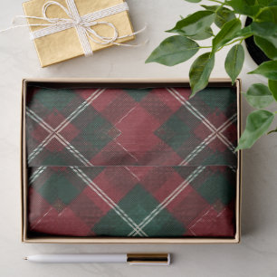 Red and Green Tartan Tissue Paper