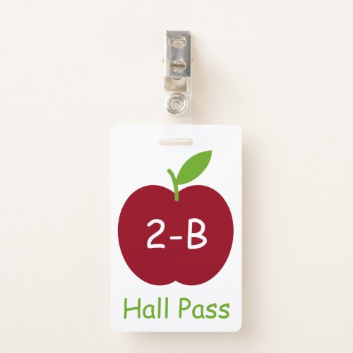 Red and Green Teachers Apple Personalized Badge
