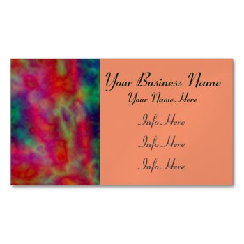 Red And Green Tie Dye Business Card Magnet by LeFlange at Zazzle