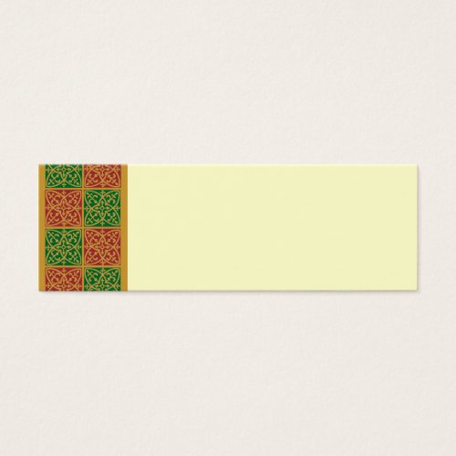 Red and Green Tile Art Pattern Tag