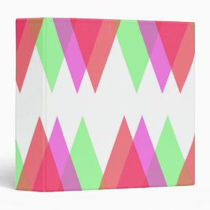 Red and green triangles 3 ring binder