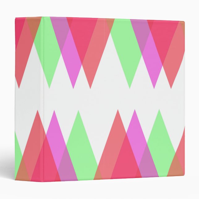 Red and green triangles 3 ring binder (Front/Spine)
