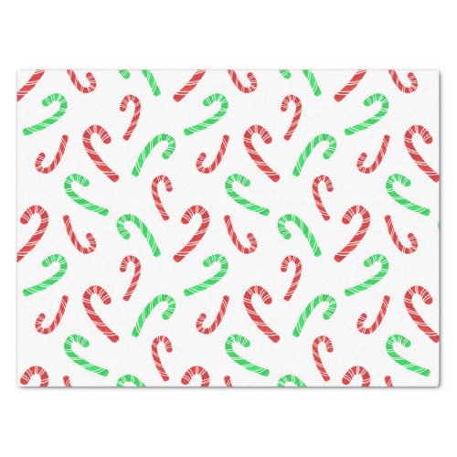 Red and Green Watercolor Candy Cane Pattern  Tissue Paper