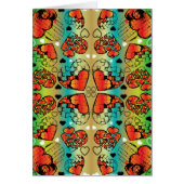 Red and green Whimsical Romantic Hearts pattern (Front)