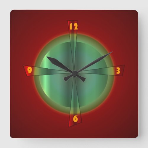 Red and Green with Iluminated Effect Wall Clock