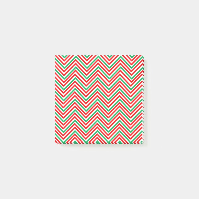 Red and Green Zig-Zag Post-it Notes (Front)