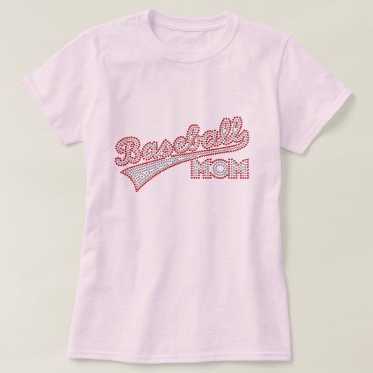 Red and Grey Baseball Mom Shirt