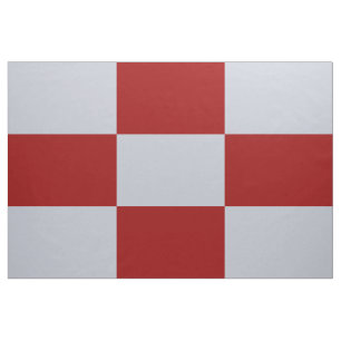 Red and Grey Checkered Rectangles Fabric