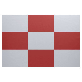 Red and Grey Checkered Rectangles Fabric