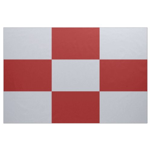 Red and Grey Checkered Rectangles Fabric