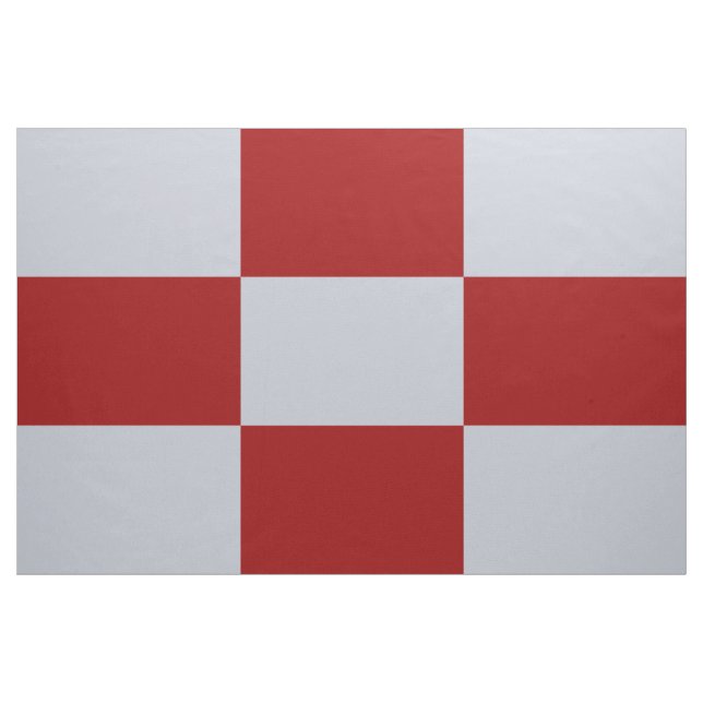 Red and Grey Checkered Rectangles Fabric (Fat Quarter)