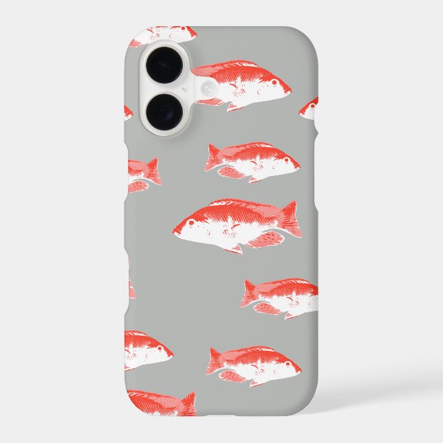 Red and grey fish Case-Mate iPhone case (Back)