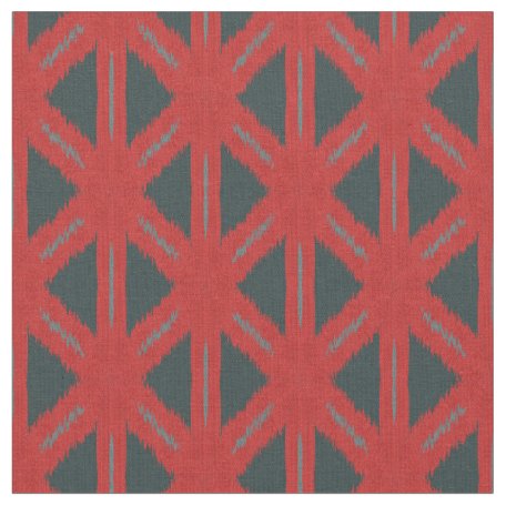 Simple Red Triangle Pattern Fabric | Zazzle