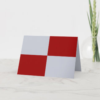 Red and Grey Rectangles Letterpress Thank You Card