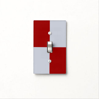 Red and Grey Rectangles Light Switch Cover