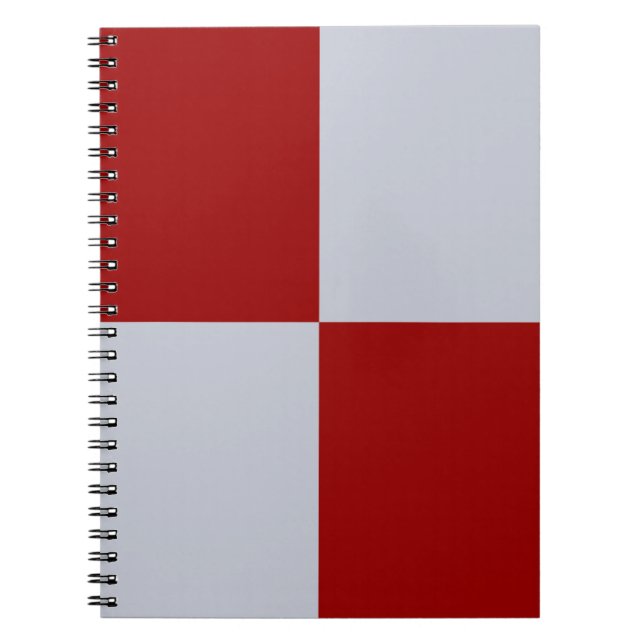 Red and Grey Rectangles Notebook (Front)