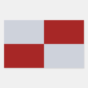 Red and Grey Rectangles Rectangular Sticker