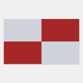 Red and Grey Rectangles Rectangular Sticker