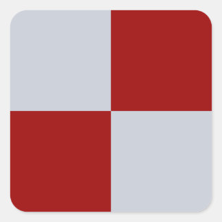 Red and Grey Rectangles Square Sticker