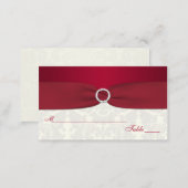 Red and Ivory Damask Placecards (Front/Back)