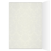 Red and Ivory Damask Table Number Card (Inside (Left))