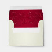 Red and Ivory Floral A2 Envelope for Reply Card (Back (Bottom))