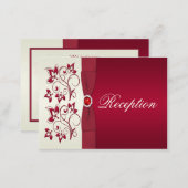 Red and Ivory Floral Enclosure Card (Front/Back)