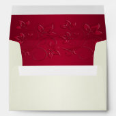 Red and Ivory Floral Envelope for 5"x7" Size Items (Back (Bottom))