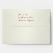 Red and Ivory Floral Envelope for 5"x7" Size Items (Back (Top Flap))